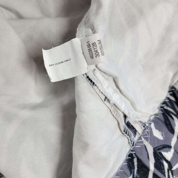 GAP Womens Skirt 16 White Blue Rosebud Abstract Swirl Pleated‎ Lined A-Line Mini - Picture 4 of 13